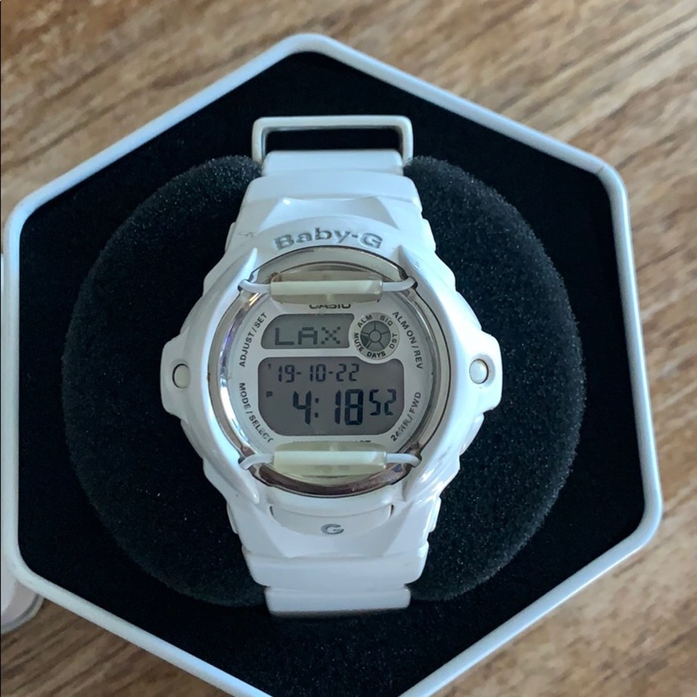 - White Baby G shock watch